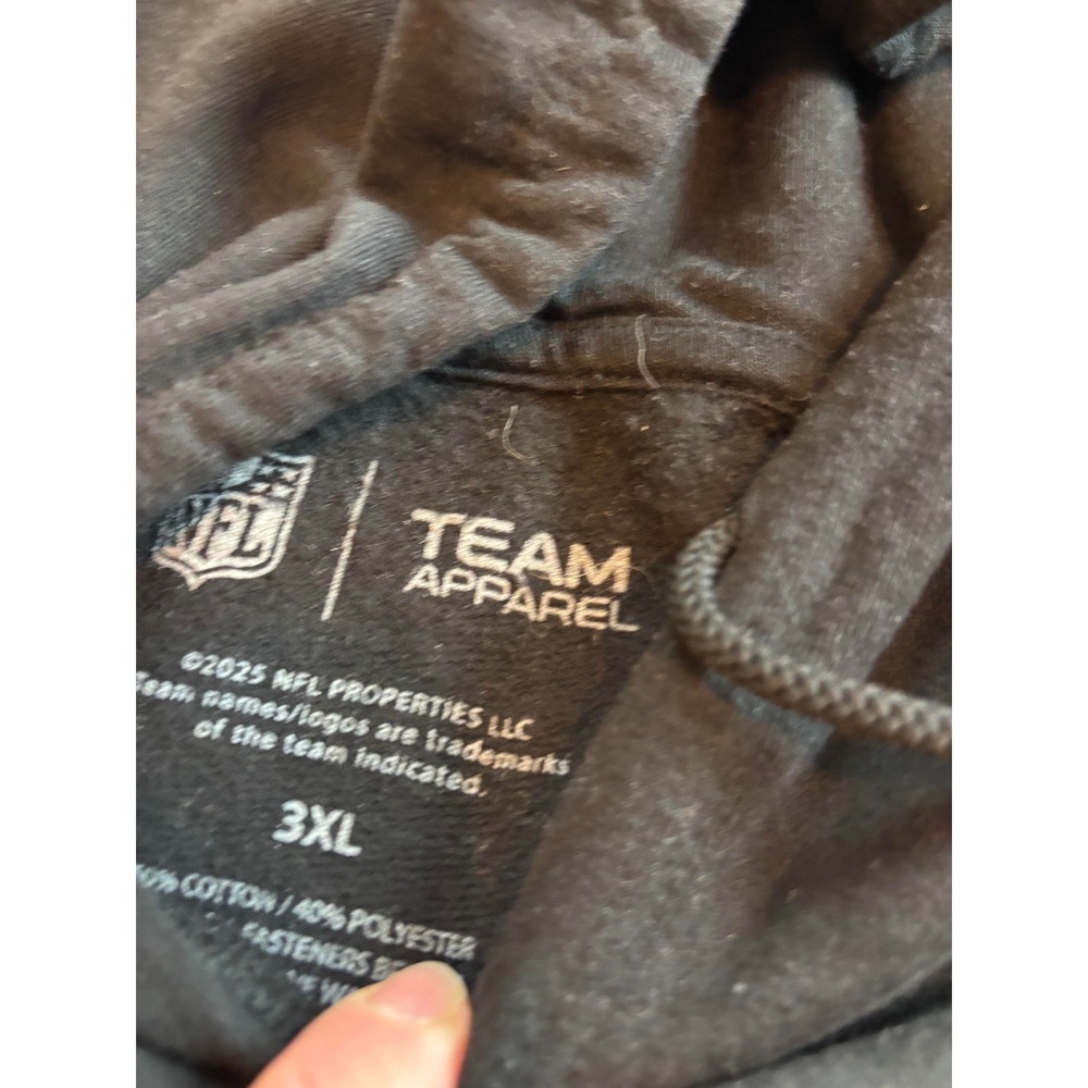 Detroit Lions NFL Team Apparel Mens Black Pullover Hoodie Sweatshirt 3XL NWOT - Picture 5 of 5